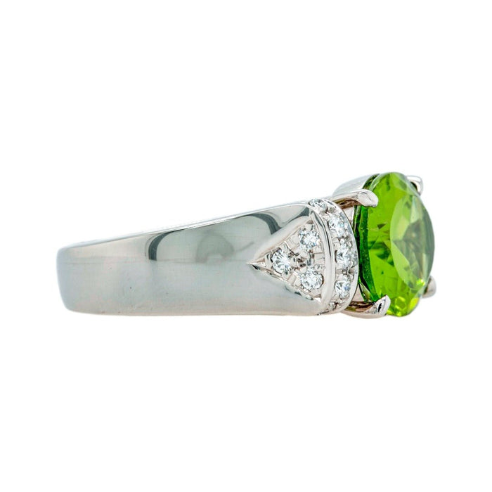 Big & Bold Contemporary East-West Peridot Cocktail Ring | Fern Prairie