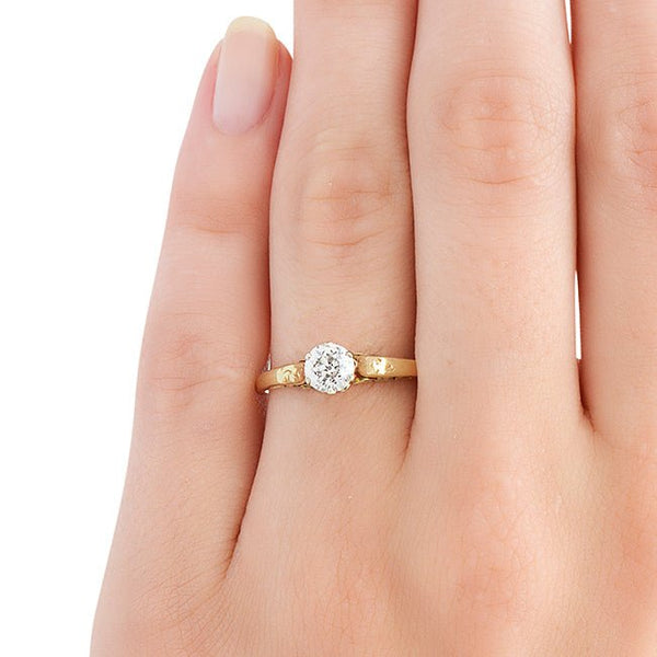 Edwardian Yellow Gold Engagement Ring | Foxborough from Trumpet & Horn