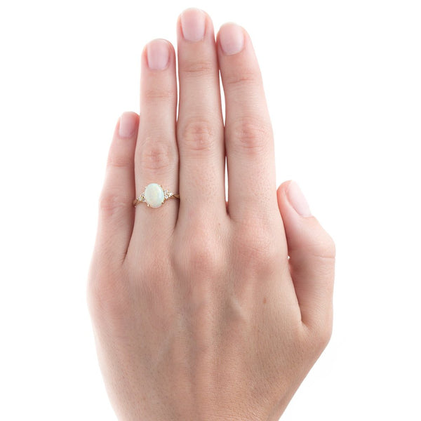 Dreamy Cabochon Opal and Diamond Ring | Foxcroft from Trumpet & Horn