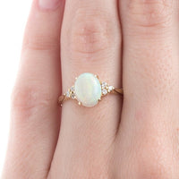 Dreamy Cabochon Opal and Diamond Ring | Foxcroft from Trumpet & Horn