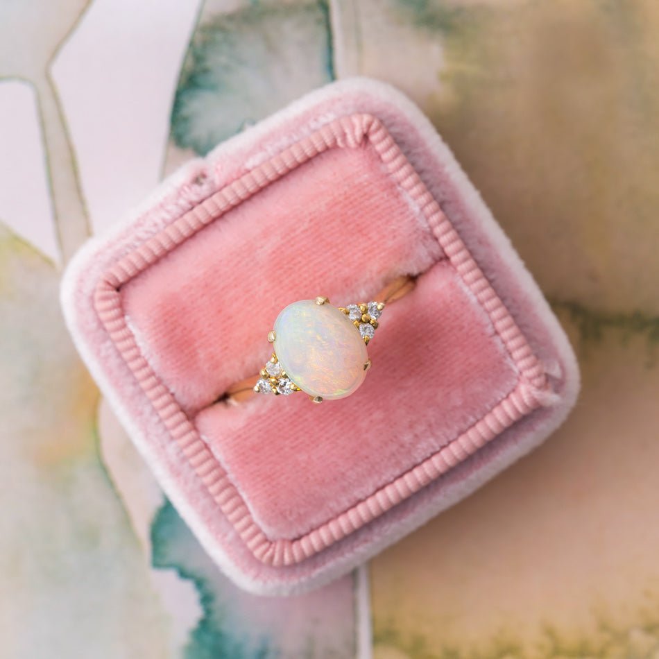 Dreamy Cabochon Opal and Diamond Ring | Foxcroft from Trumpet & Horn