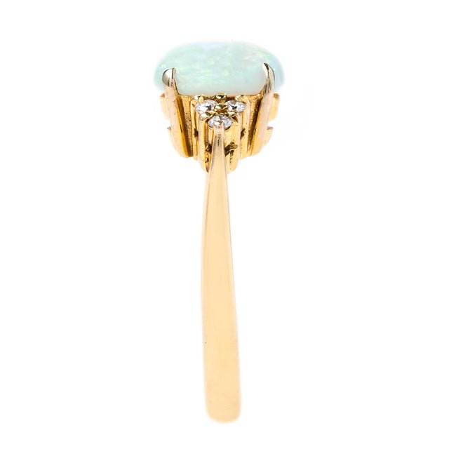 Dreamy Cabochon Opal and Diamond Ring | Foxcroft from Trumpet & Horn