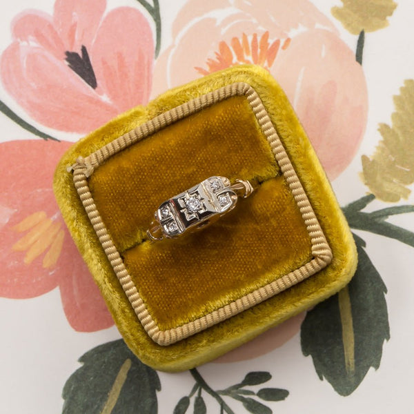 Foxfire vintage art deco engagement ring from Trumpet & Horn