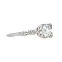 Bright White Diamond Art Deco Engagement Ring | Foxham