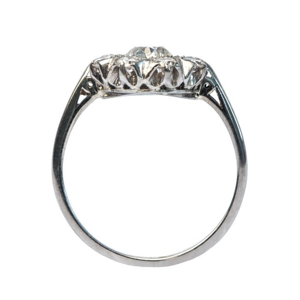 Frazier vintage Edwardian diamond halo ring from Trumpet & Horn