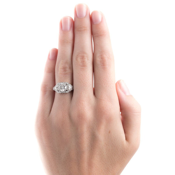 Dazzling Art Deco Platinum Engagement Ring | French Quarter from Trumpet & Horn