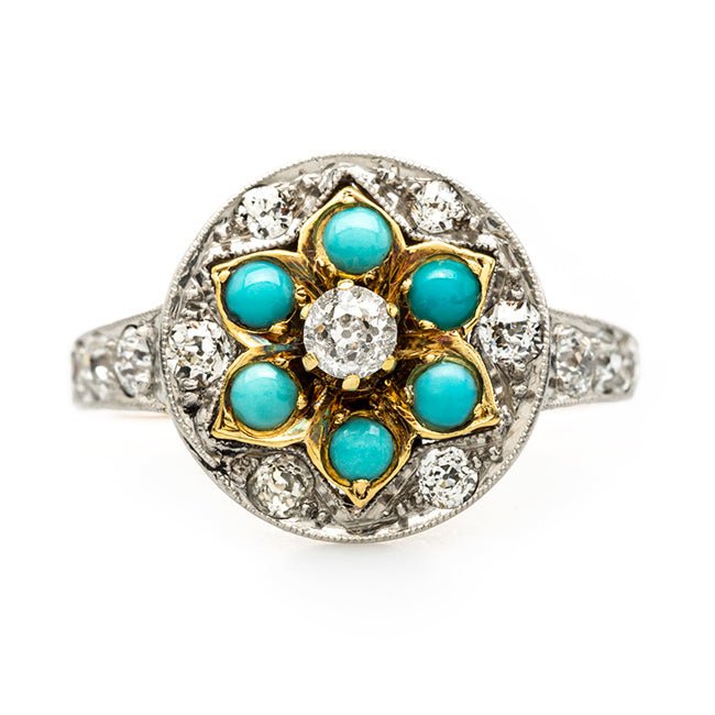 Unique and Unusual Art Nouveau Turquoise Ring | Gatesville from Trumpet & Horn