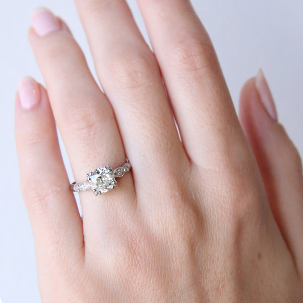 A Timeless Vintage Art Deco Platinum and Diamond Engagement Ring | Glenbridge