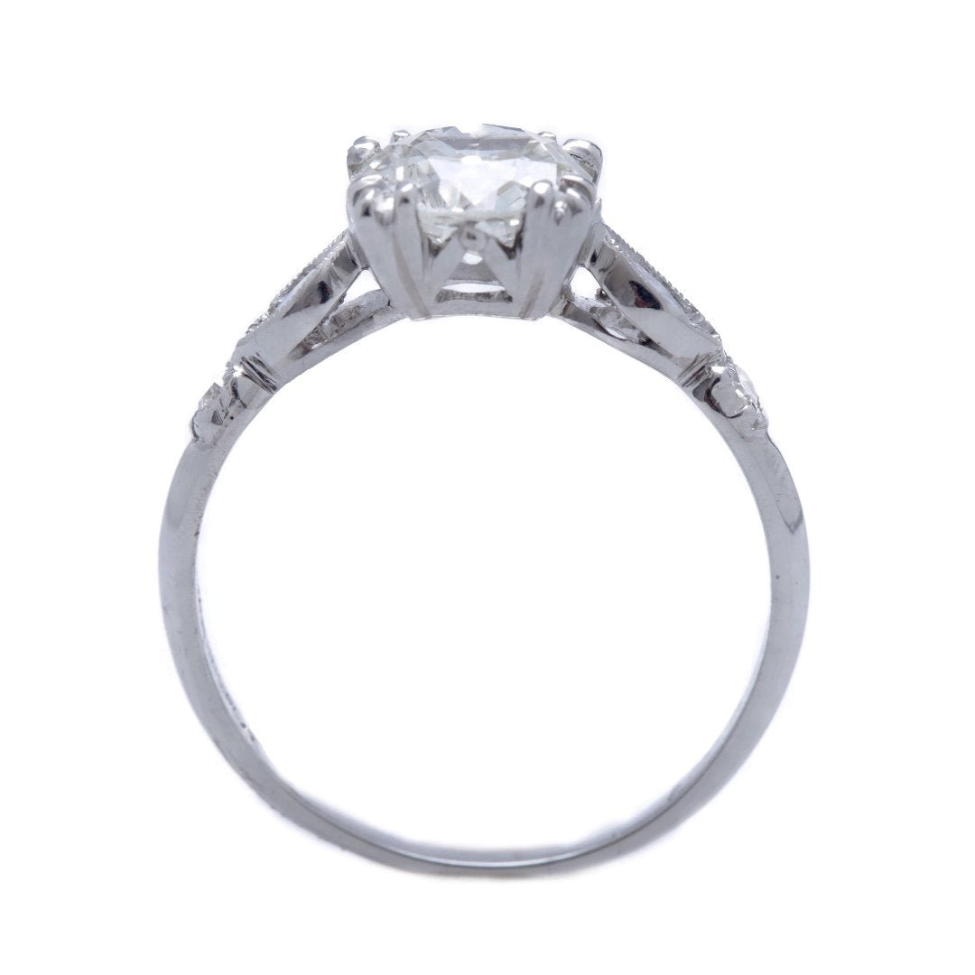 A Timeless Vintage Art Deco Platinum and Diamond Engagement Ring | Glenbridge