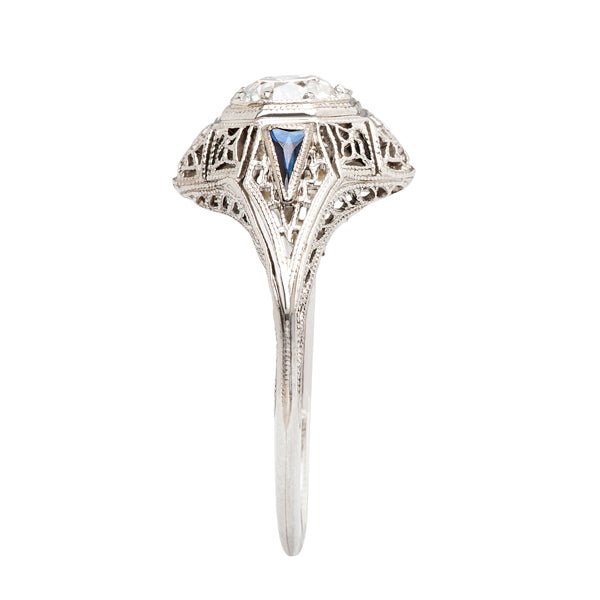 Art Deco Unique Sapphire Engagement Ring | Glenbrook from Trumpet & Horn