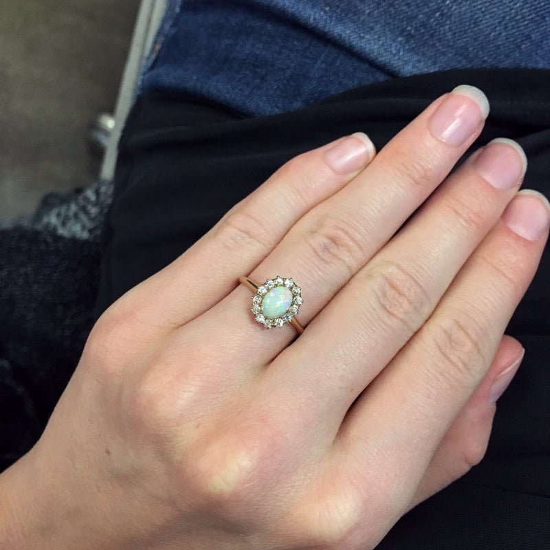 Sweet and Romantic Victorian Opal and Diamond Ring | Goldenrod from Trumpet & Horn