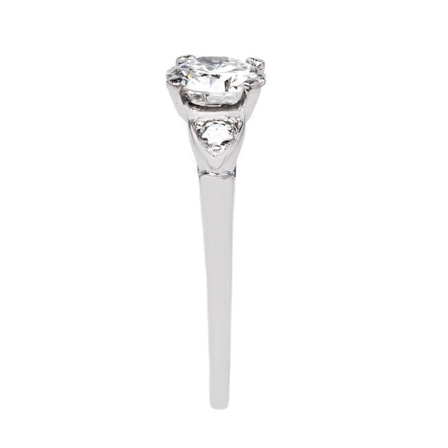 Beautifully Tapering Round Brilliant Cut Diamond Engagement Ring | Grandview from Trumpet & Horn