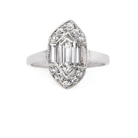 Vintage Art Deco Shield Shaped Engagement Ring | Gransmoor by Trumpet & Horn