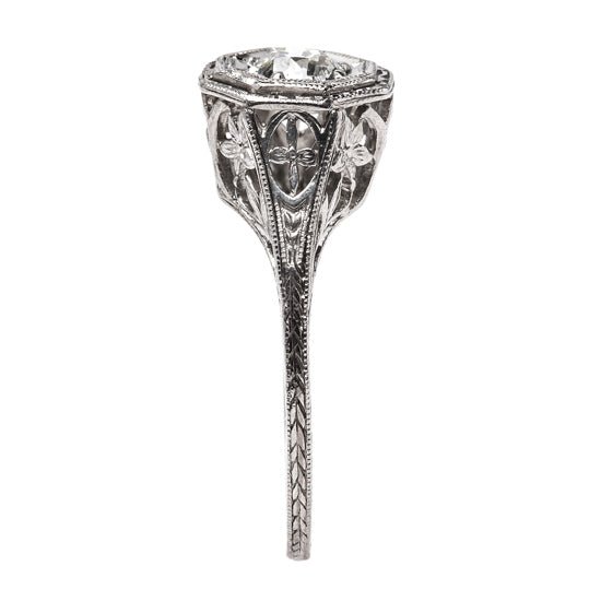 Engraved Edwardian Engagement Ring | Haletown from Trumpet & Horn