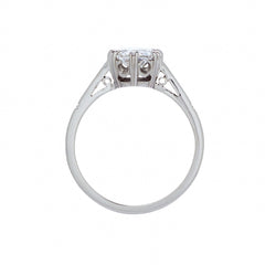 A Magnificent Edwardian Inspired Platinum and Cushion Cut Diamond Engagement Ring