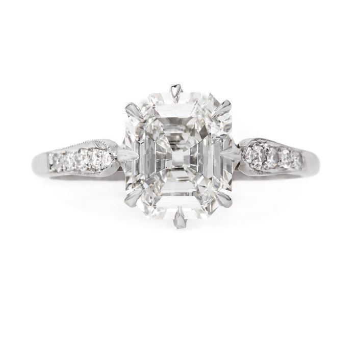 Handcrafted Platinum Engagement Ring with Most Unique Diamond | Windom Lane from Trumpet & Horn