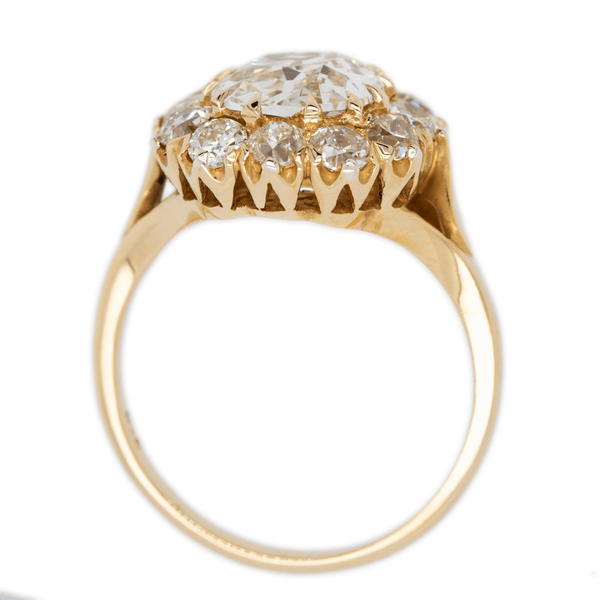 Sparkling Victorian Old Mine Cushion Diamond Cluster Ring | Harborview