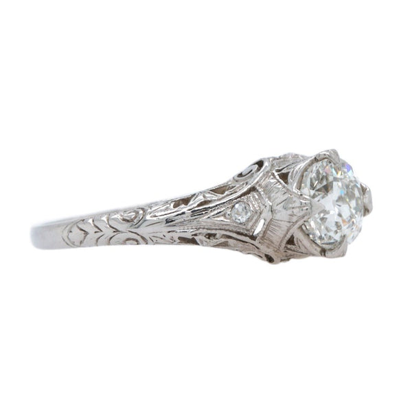 Fine Filligree Art Deco Engagement Ring | Heatherly Hill
