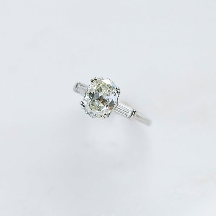 Art Deco 2.00ct Antique Oval Diamond Engagement Ring | Helena Hill