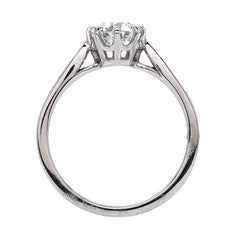 Beautiful Vintage Inspired Platinum Solitaire Engagement Ring | Horizon from Trumpet & Horn
