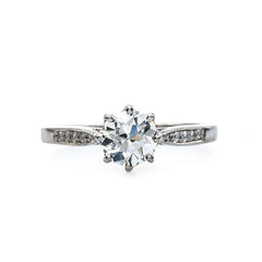 Beautiful Vintage Inspired Platinum Solitaire Engagement Ring | Horizon from Trumpet & Horn