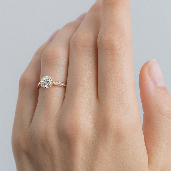Beautiful Vintage Inspired Rose Gold Solitaire Engagement Ring | Horizon from Trumpet & Horn