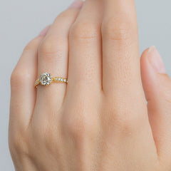 Beautiful Vintage Inspired Yellow Gold Solitaire Engagement Ring | Horizon from Trumpet & Horn