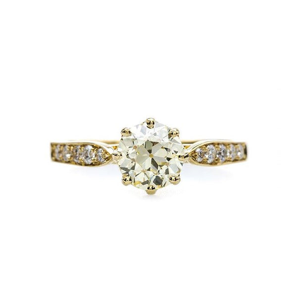 Beautiful Vintage Inspired Yellow Gold Solitaire Engagement Ring | Horizon from Trumpet & Horn
