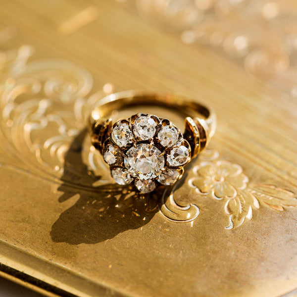 Yellow Gold Cluster Ring from the Victorian Era | Huntley from Trumpet & Horn