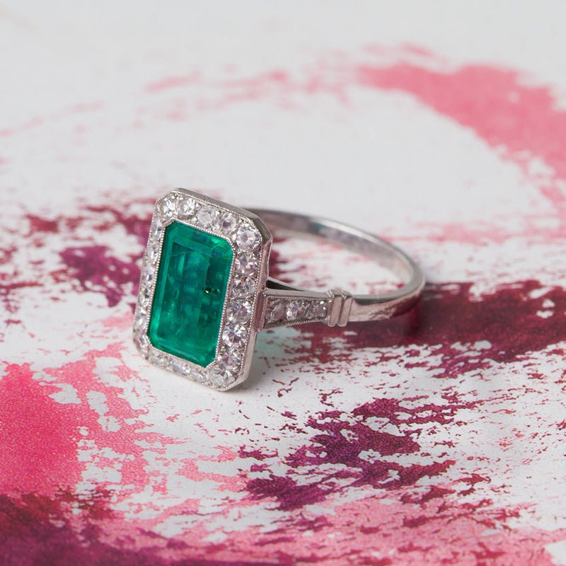 Classic Art Deco Emerald Ring | Avalon Park from Trumpet & Horn