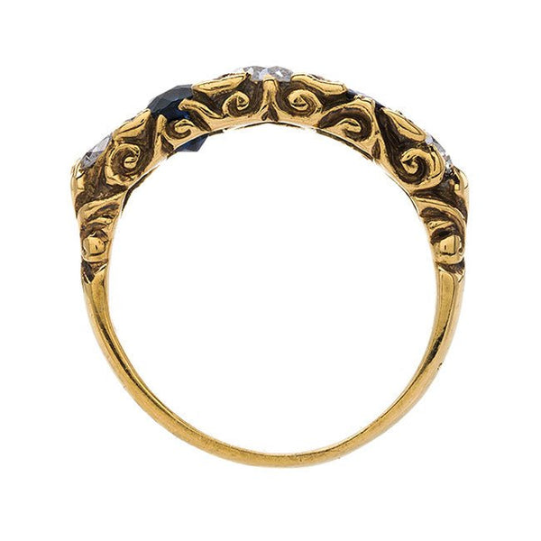 Charming Sapphire and Diamond Yellow Gold Band | Indigo from Trumpet & Horn
