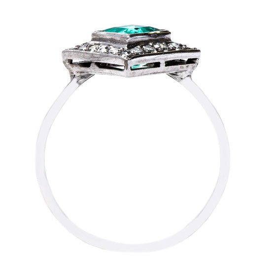Delightful Emerald and Diamond Art Deco Engagement Ring | Irish Fields from Trumpet & Horn