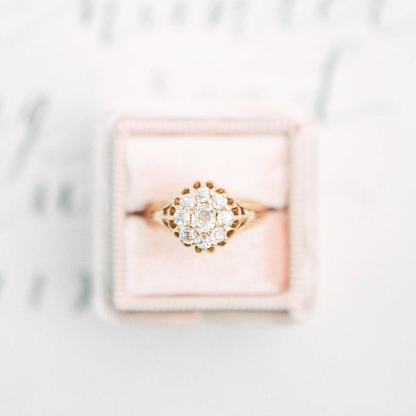 Victorian Yellow Gold Cluster Ring | Photo by Ivory + Bliss