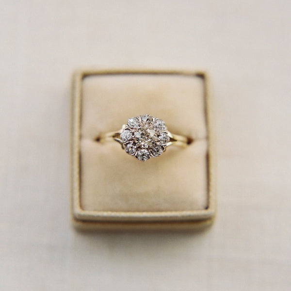 Antique Cluster Ring with Coveted English Hallmarks | Photo by Jake & Heather Photo