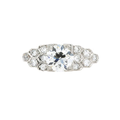 Flashy Art Deco Diamond Encrusted Engagement Ring | Kentshire Place