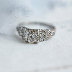Flashy Art Deco Diamond Encrusted Engagement Ring | Kentshire Place