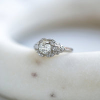 Art Deco 1.27ct Old Mine Cut Diamond Engagement Ring | Kerry Park