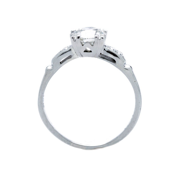 A Lovely Art Deco 18k White gold and Diamond Engagement Ring | Kingsmeadow