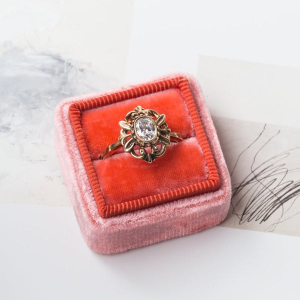 Incredible Unique Retro Era Solitaire Engagement Ring | Lake Forest from Trumpet & Horn
