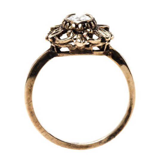 Incredible Unique Retro Era Solitaire Engagement Ring | Lake Forest from Trumpet & Horn