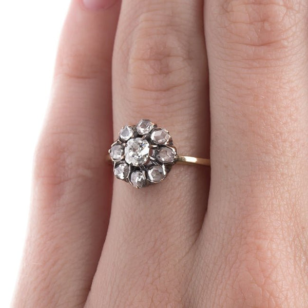 Old Mine Cut and Rose Cut Diamond Halo Ring | Lancashire from Trumpet & Horn