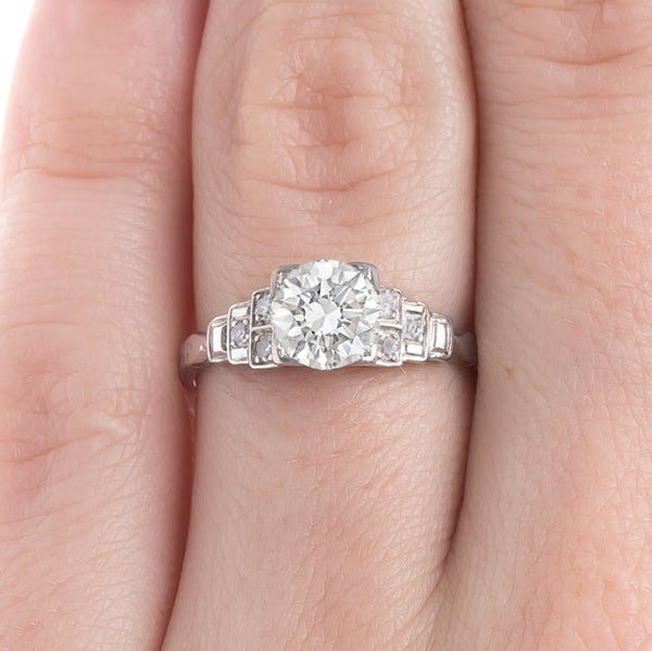 Classically Geometric Art Deco Engagement Ring | Langford from Trumpet & Horn