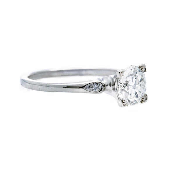 A Timeless Art Deco 14k White Gold and Diamond Engagement Ring | Larkfield