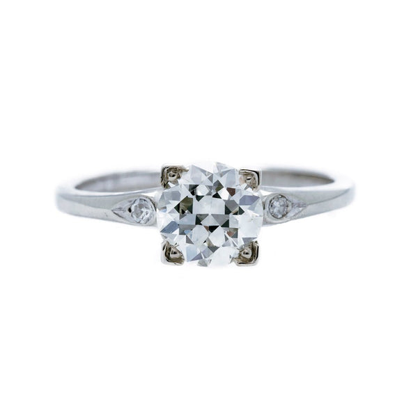 A Timeless Art Deco 14k White Gold and Diamond Engagement Ring | Larkfield