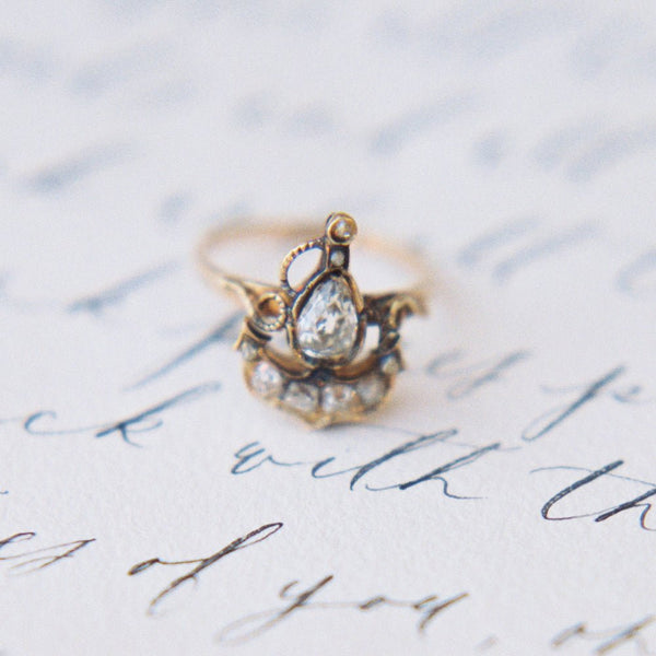 Anchor Ring with Pear Shaped Diamond | Photo by Lea Bremicker
