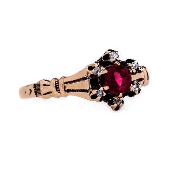 Antique Victorian Era Ruby and Diamond Ring | Leighton from Trumpet & Horn
