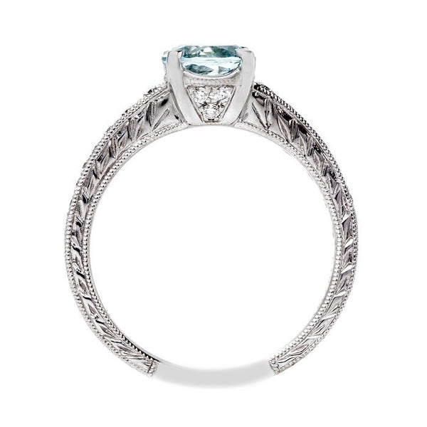 Classic and Simple Aquamarine Solitaire | Lilac from Trumpet & Horn