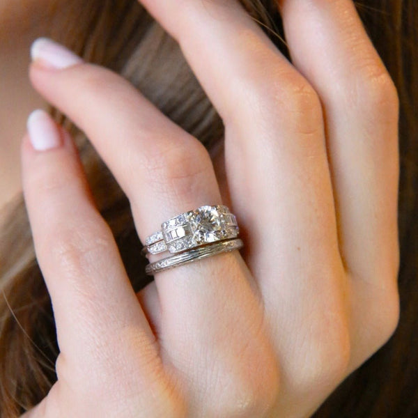 Lilleshall - A Stunning Late Art Deco Platinum and Diamond Engagement Ring