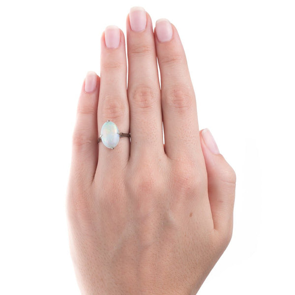 Dreamy Edwardian Oval Opal Solitaire Ring | Lockengate from Trumpet & Horn