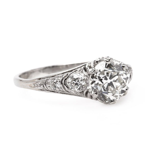 Radiant Early Art Deco Platinum Engagement Ring | Lockhaven from Trumpet & Horn